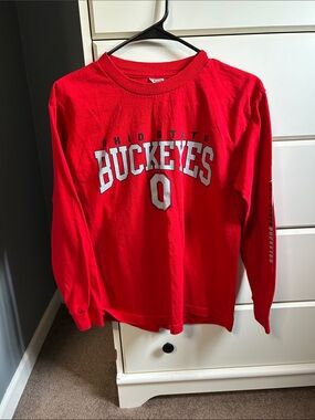 Ohio State Buckeyes Red Long-Sleeve Kids Tee